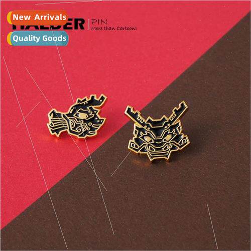 Design Jewelry Dragon Totem Front de Merged Metal Brooch Bad