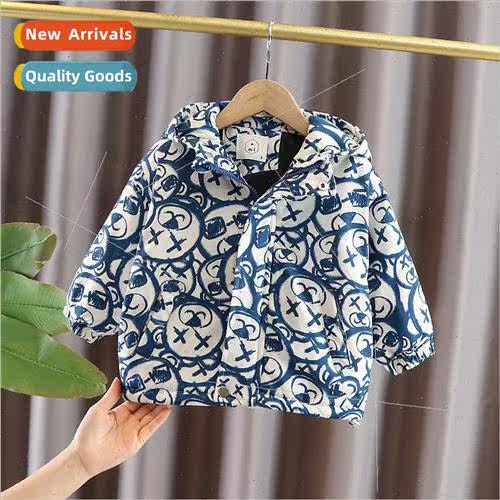 Boys padded thickened jacket 2023 fall and winter  small chi