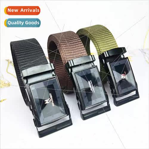 Smooth buckle laser label mens running belt outdoor fashion
