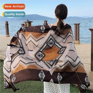 linen ethnic vacation cotton scarf and silk Summer travel