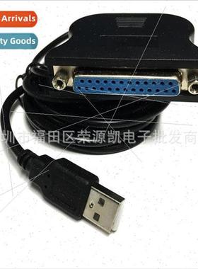 25-hole printer USB to parallel port cable USB connector old