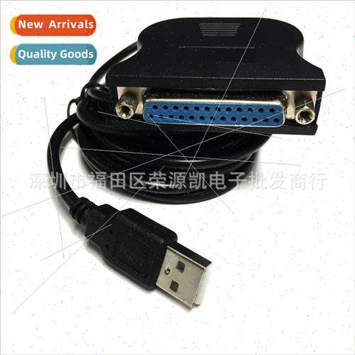 25-hole printer USB to parallel port cable USB connector old