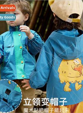 2024 spring new childrens rushing jacket boys and girls cart