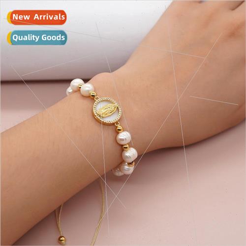 Summer literary baroque  Virgin Mary cameo micro-set shell r