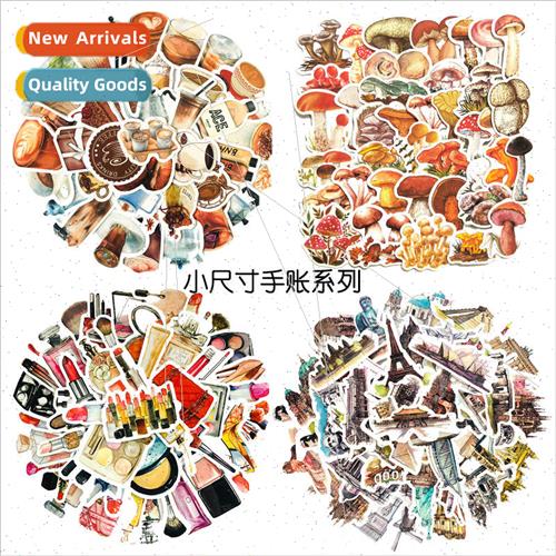 40 pcs Coffee Mushroom Handbook Baking Packaging Stickers gg