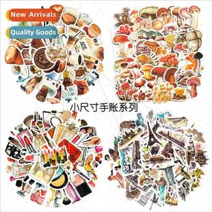40 pcs Coffee Mushroom Handbook Baking Packaging Stickers gg
