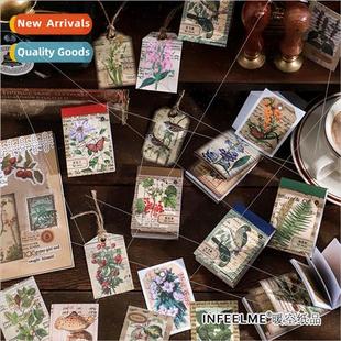 Each life happy Japanese paper sticker book vintage floral t