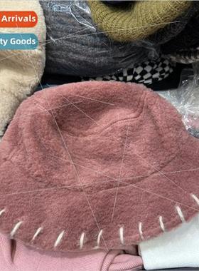 Japanese wool warm fishermans hat hand-stitched basin hat sh