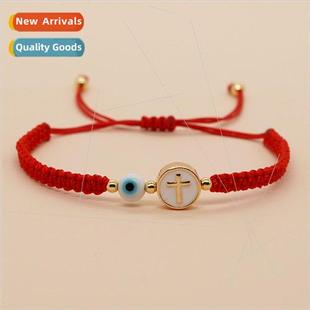 Eyes Metal Knot Style Jewel Flat cite Braided Bohemian Cross