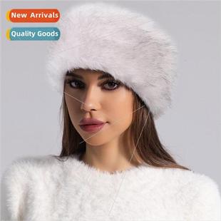 imitation fur thickened Autumn without winter hat hollow and