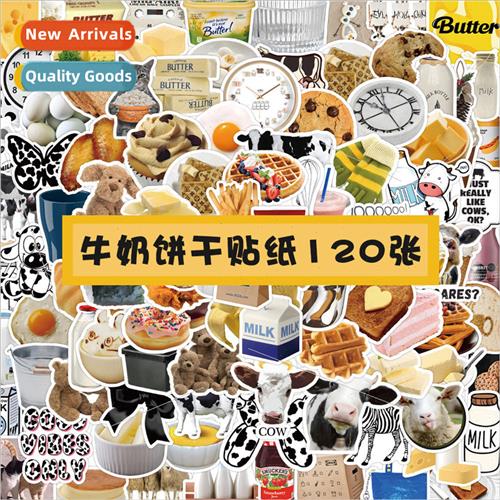 120 Milk Cookie Doodle Stickers ggage Notebook Water Mug Han