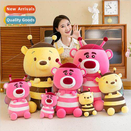 New bee bear plush toys cute bee casual bear plush doll vale