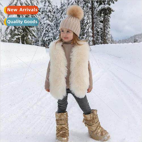 ins winter  适用eign- girls imitation fur vest coat baby chi