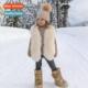 chi girls winter ins vest 适用eign fur baby imitation coat