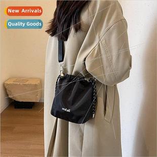 leisure bucket bag New literary letters 适用eign fashion