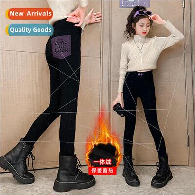 Girls padded pants fall and winter 2023 new childrens winter