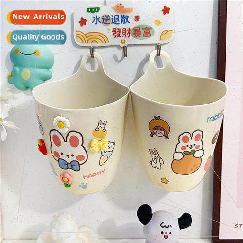 Hanging Pull Trash Can Mini Small Storage Bucket Wall Mounte