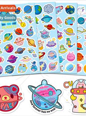 4/pack of 100 stickers astronautics planet children cartoon