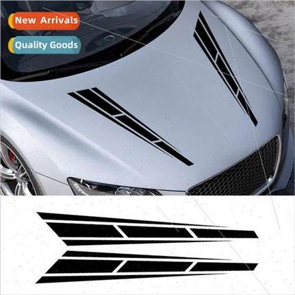 Car hood car stickers pull flower car stickers stripes modif
