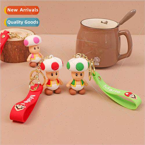 Super Mario mushroom doll keychain soft plastic Chino Bio pe