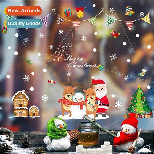 Bags Christmas decorative wall stickers New Years Spring Fes
