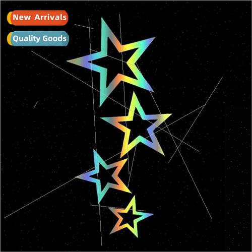 Car stickers laser pentagram star stickers decorative body r