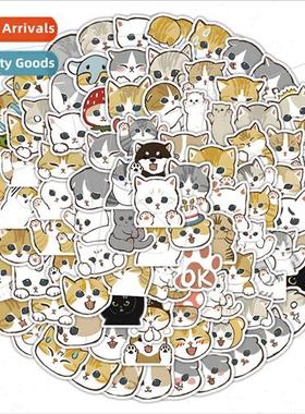 100 cartoon kitten stickers childrens luggage scooter handbo