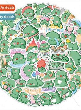 50 cute cartoon dinosaur handbook stickers diy scooter refri