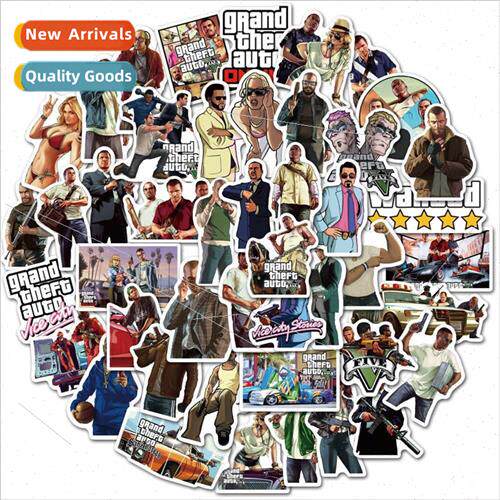 50 action game grand theft auto graffiti stickers luggage sk