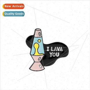 Oil LAVA Badge Volcano Drop Creative Brooch YOU Jewelry