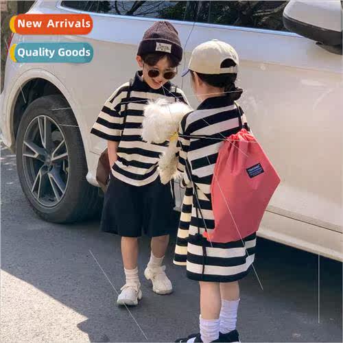 Child brother and sister clothing 2023 summer  boys and girl