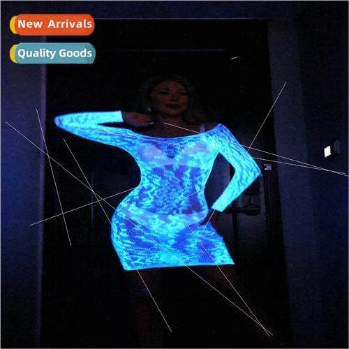 minous erotic long-sleeved wrap net dress sexy hollowing lum