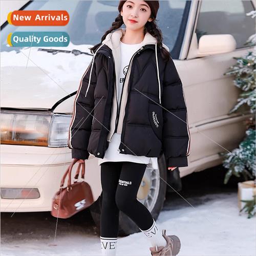 Girls cotton jacket winter jacket 2023 new fake two pieces c