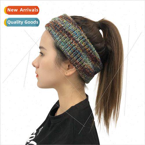 Autumn and winter new topless ponytail wool hair band empty