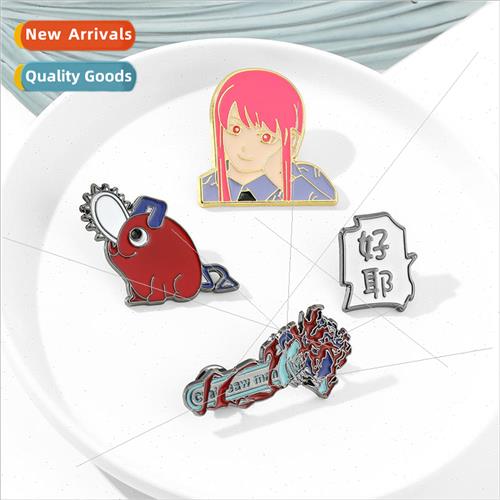 Cartoon Anime Creative Chainsaw Man Metal Brooch Pochita Mak