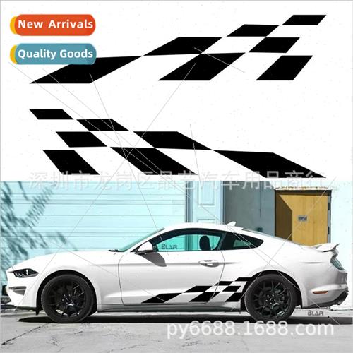 X-342 new car sports plaid pull flower full car stickers bod
