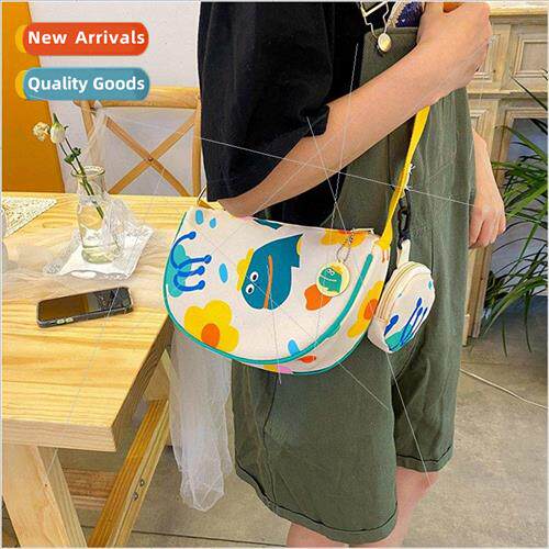 Cute cartoon bag female new Korean ins wind girl shoulder cr
