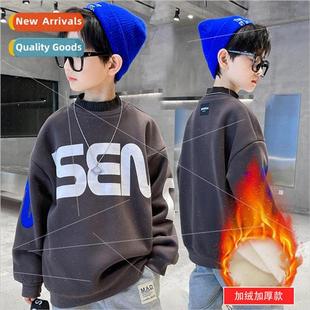 2023 new children sweater large fall and Boys middle