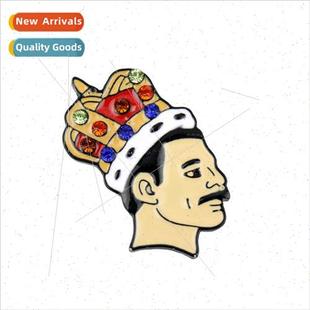 Queen frontman Freddie Mercury Freddie Mercury head pin badg