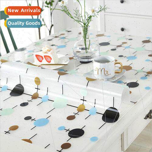 pvc transparent table mats -glass plastic tablecloth washabl