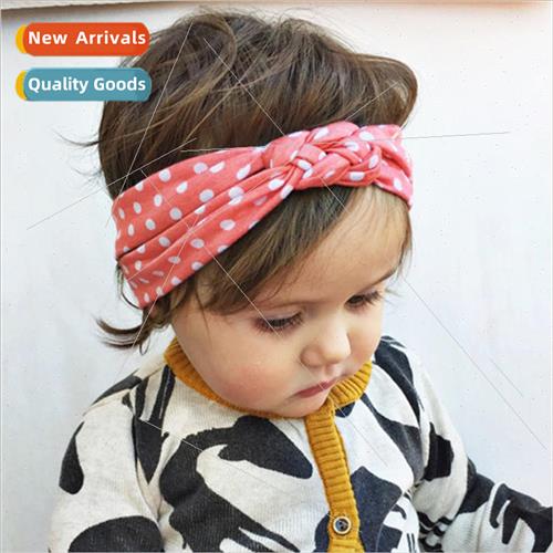 2021 Baby Polka Dot Crossover Stch Hairband Fashion Baby Dec