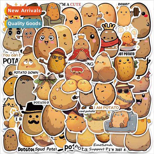 50 new cute little potato cartoon graffiti stickers luggage