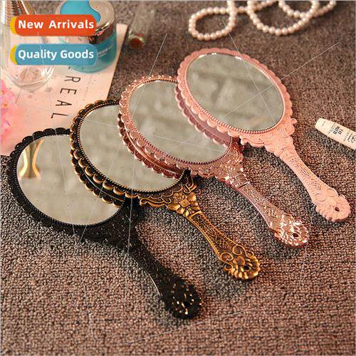 Vintage Floral Makeup Mirror Korean Palace Mirror  Portable