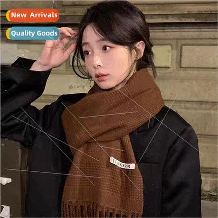 2023 new atmosphere sense of Merad scarf female winter dark