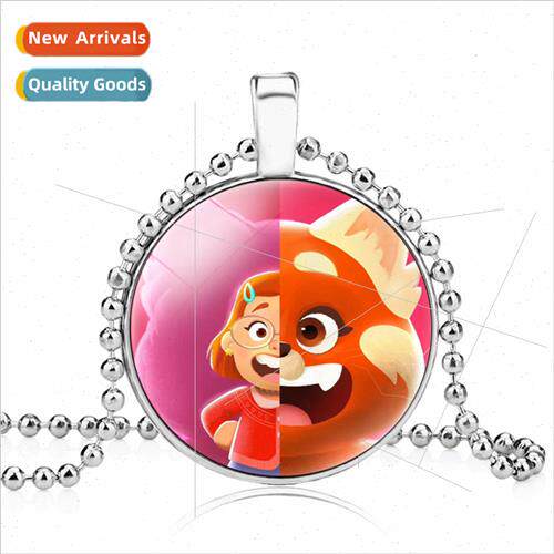 turning red cartoon pattern time gem rice bead necklace yout