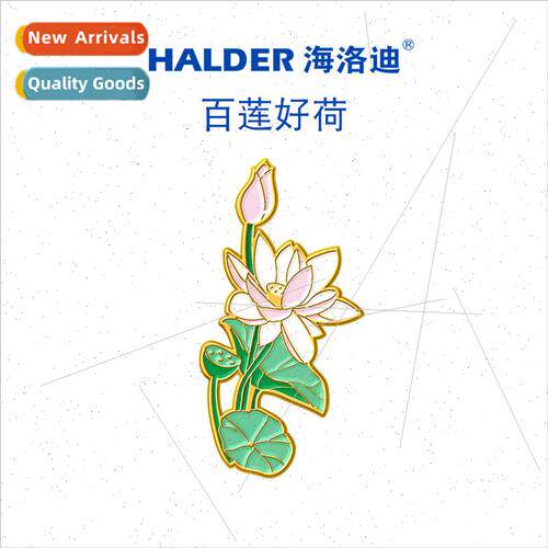 flower language hundred lotus good lotus brooch titanium ste