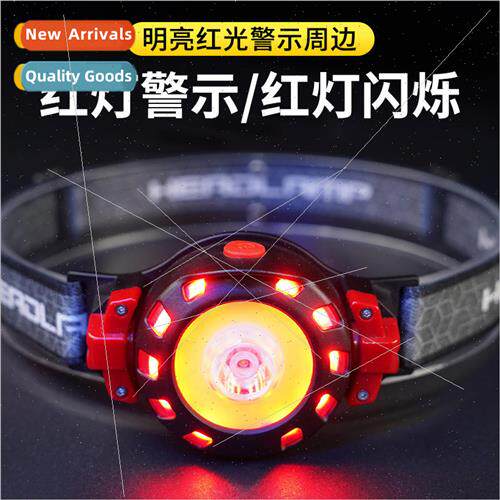 New strong fishing super bright red light running type-c rec