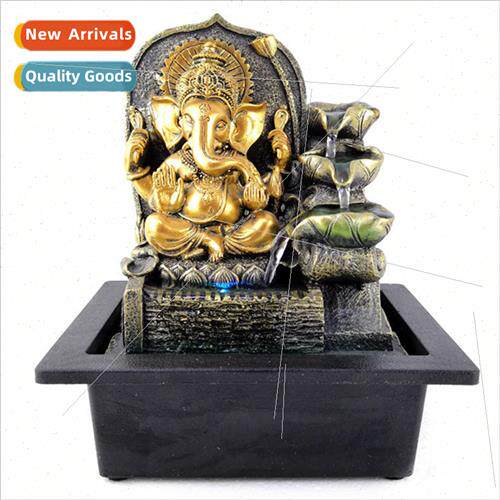Indian Elephant God Buddha Statue Water Craft Resin Water Fo