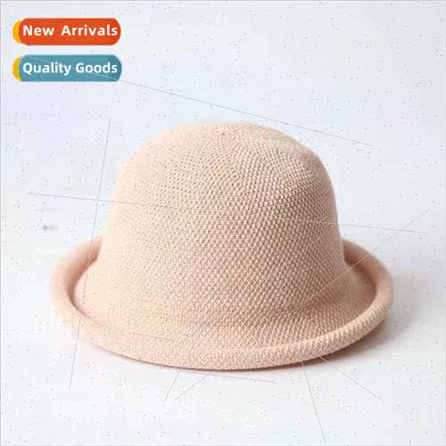2023 new fashion Korean  of the rolled edge of the fisherman