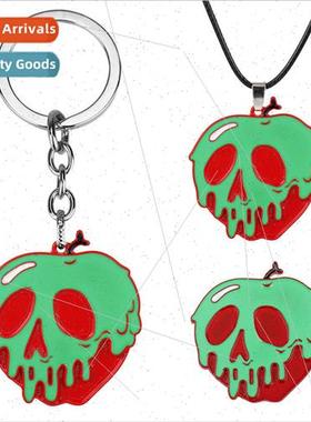 Creative design Halloween horror rotten apple necklace penda